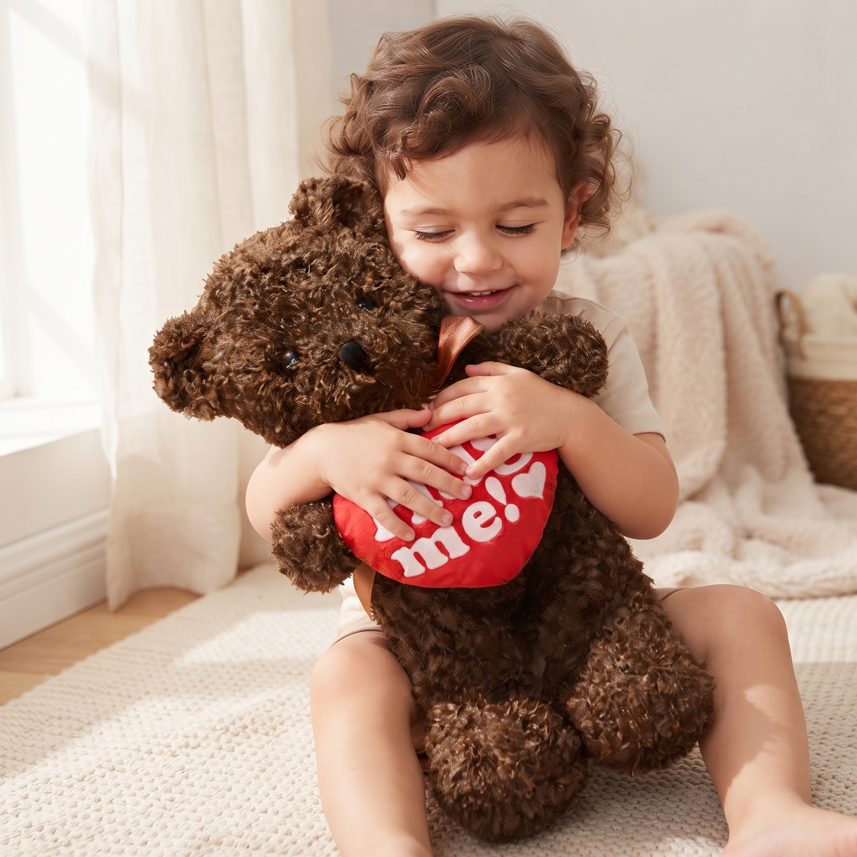 Peluche Orso Gigante Cuore Hug Me - utilizzo accogliente in casa