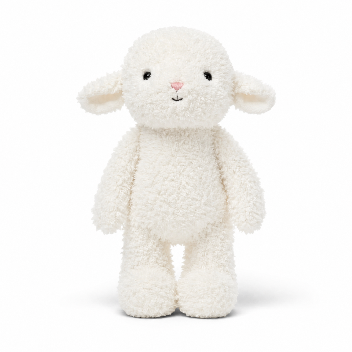 Peluche Pecora Bianca Tutta Morbida - Sfondo bianco frontale