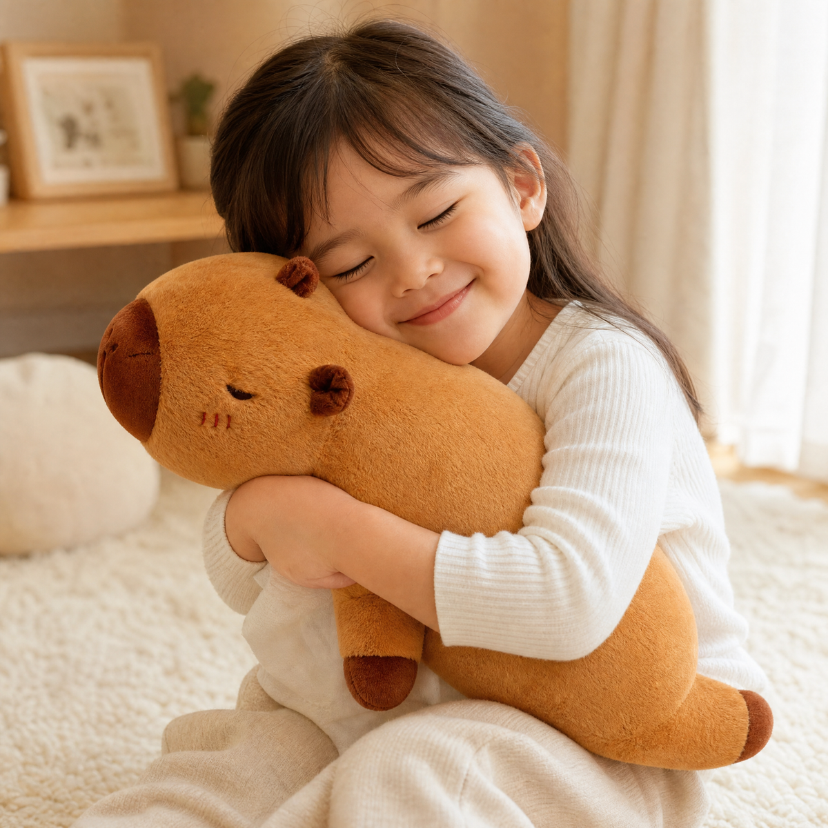 Peluche Cuscino Capibara Sdraiato Morbido - Utilizzo cosy in interni