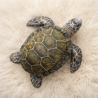 Peluche tartaruga marina realistica grigia - Dettaglio del materiale