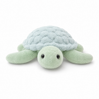 Peluche Tartaruga Marina Realistica Verde Chiaro - Fondo bianco frontale