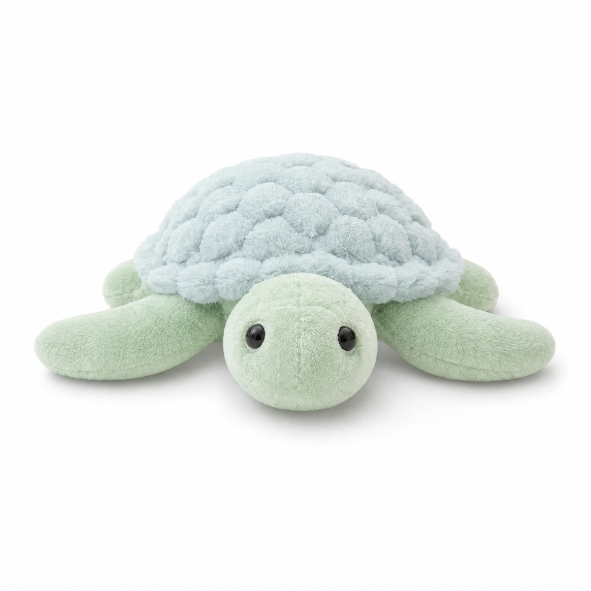 Peluche Tartaruga Marina Realistica Verde Chiaro - Fondo bianco frontale