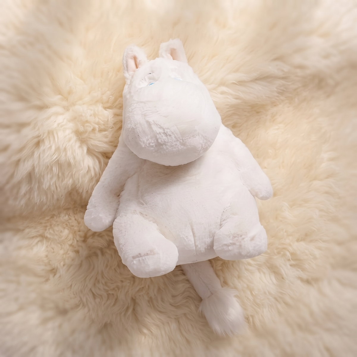Cuscino Ippopotamo Bianco Tutto Morbido - Dettaglio materiale