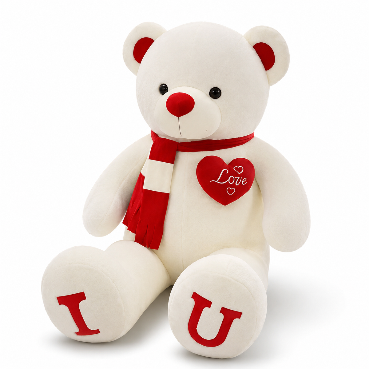 Orso di Peluche Gigante I Love U - Rosso / 100cm · Rosso / 80cm