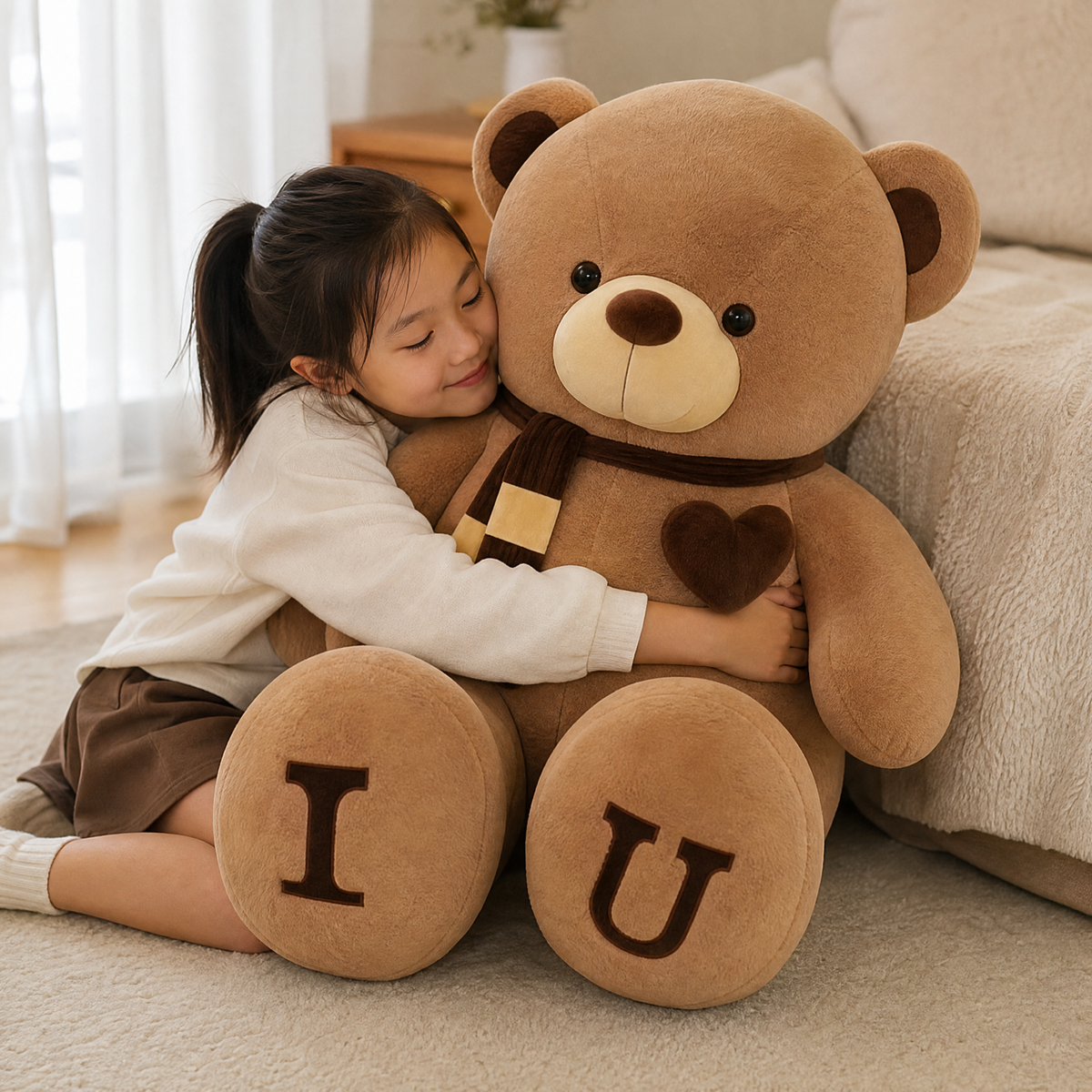 Orso di Peluche Gigante I Love U - Utilizzo cosy interno