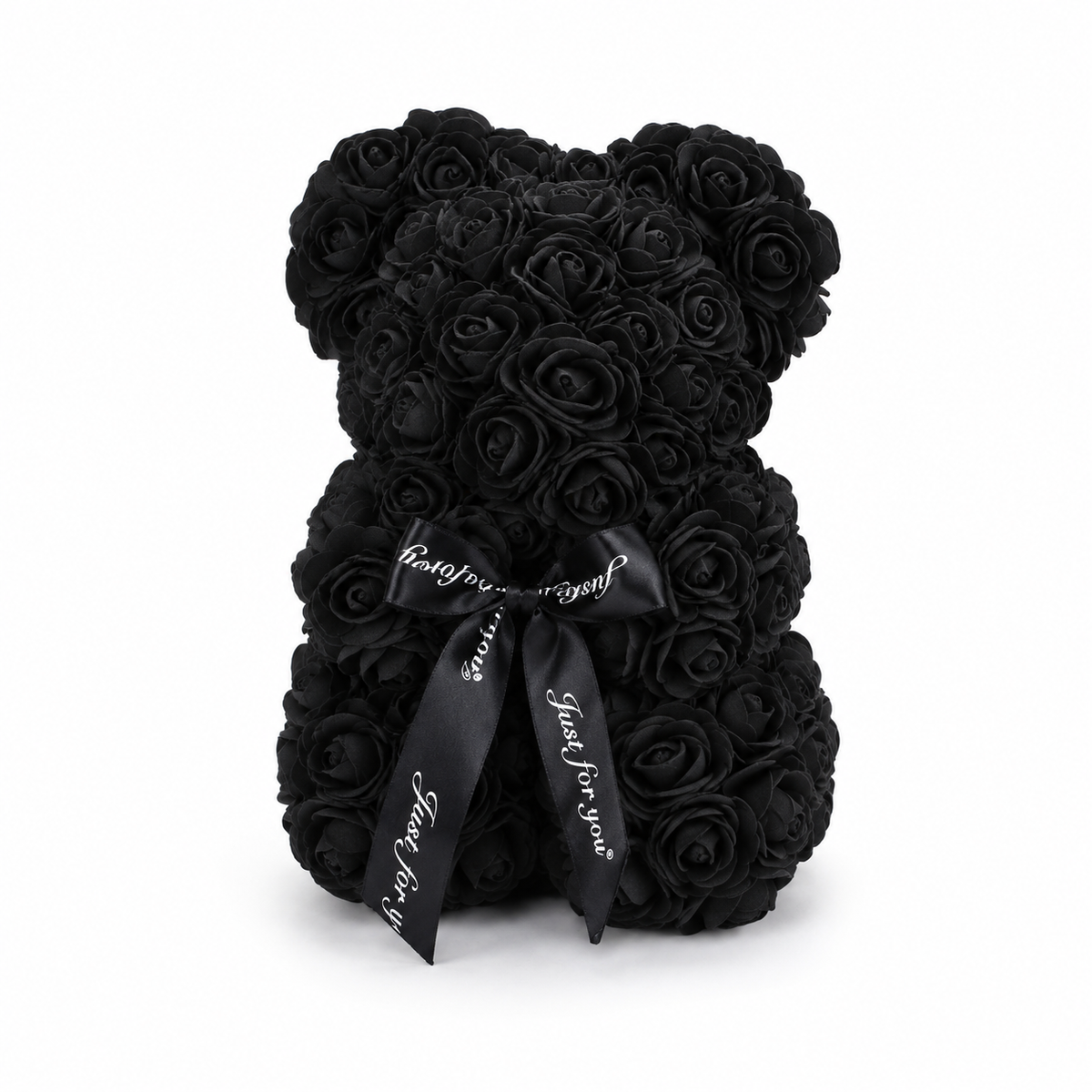 Orso di Rose con Fiocco San Valentino - Nero