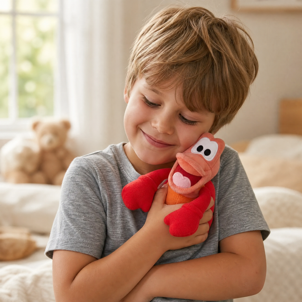 Peluche Magnetico da Spalla Sebastian Granchio Rosso - Utilizzo accogliente in interni