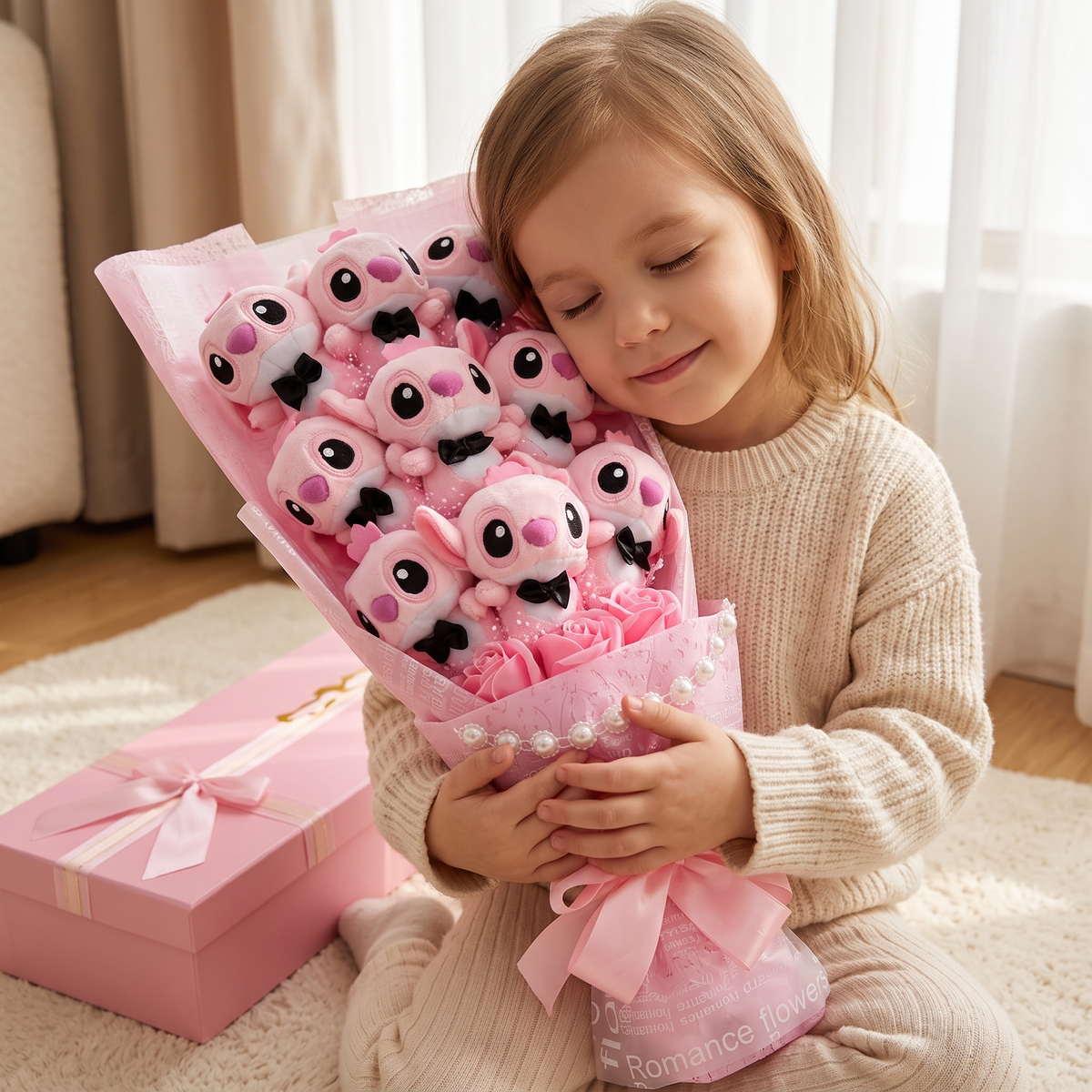 Peluche Angel Bouquet Romantico 9 Pezzi - Utilizzo cosy in interni