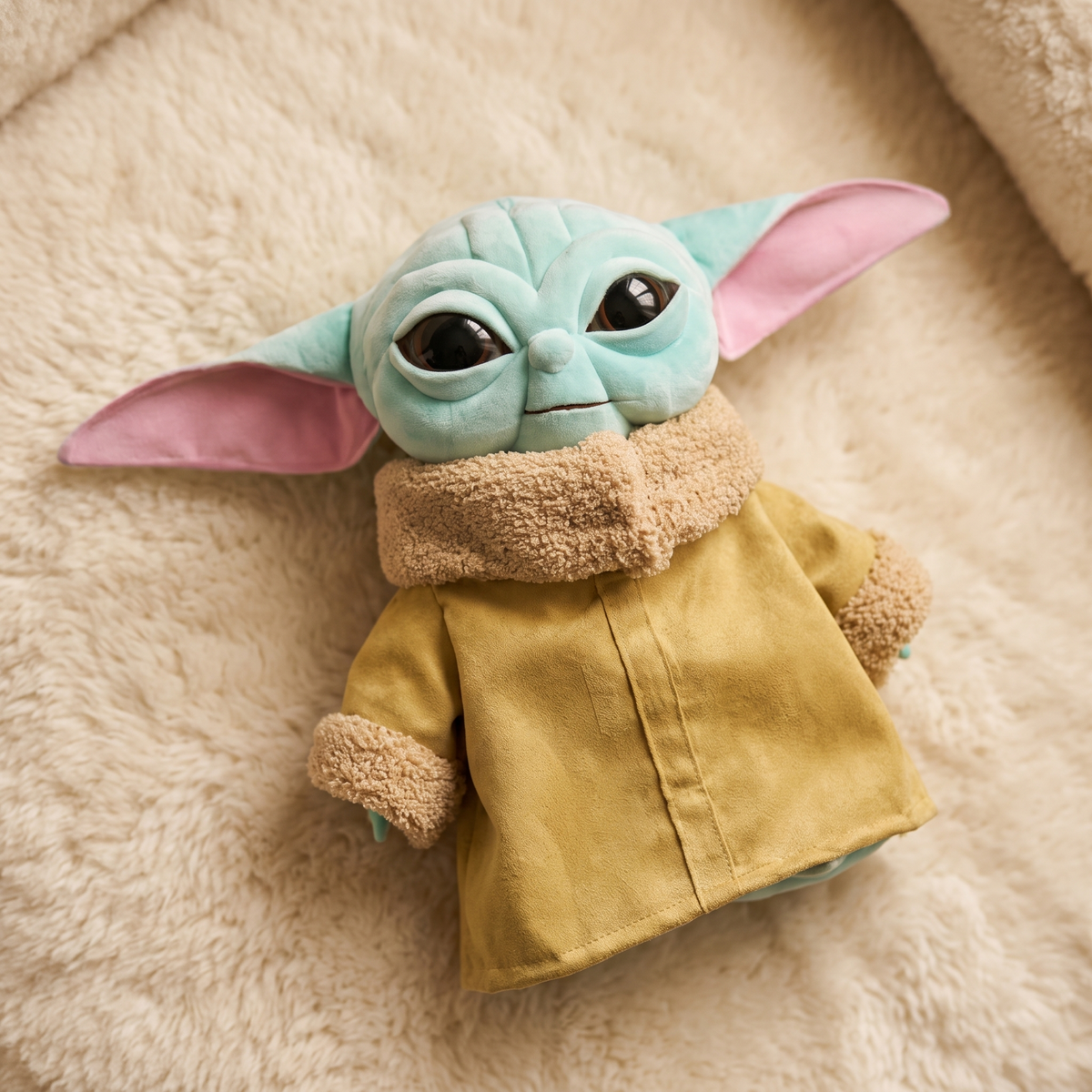 Peluche Baby Yoda Blu 34cm - Dettaglio materiale