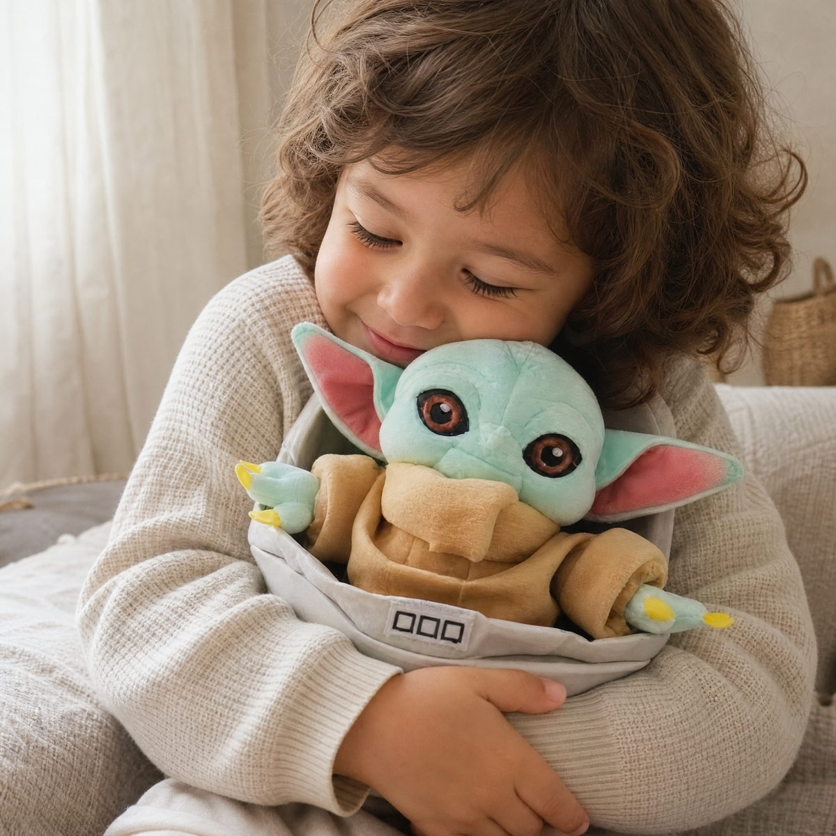 Peluche Baby Yoda nella sua Culla 23cm - Utilizzo cosy in interni