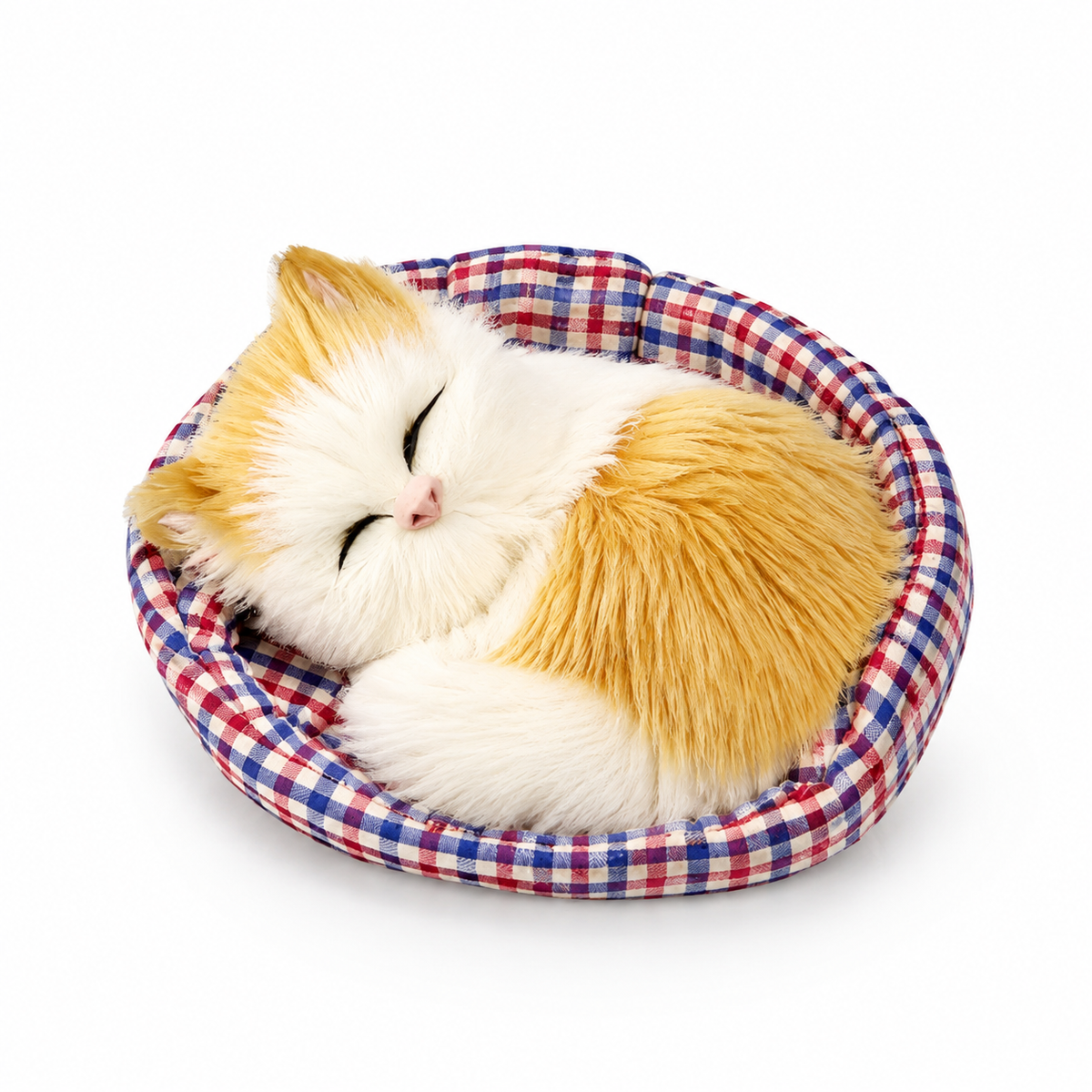Peluche Gatto Addormentato con Cestino Decorativo - Modello 1