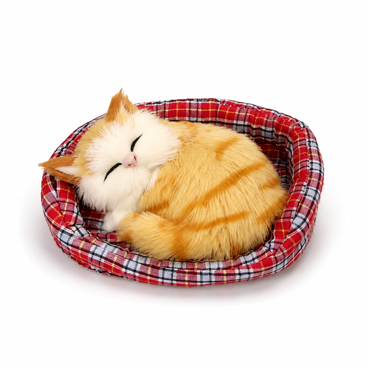 Peluche Gatto Addormentato con Cestino Decorativo - Modello 2