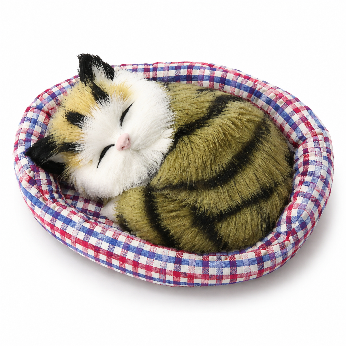 Peluche Gatto Addormentato con Cestino Decorativo - Modello 3