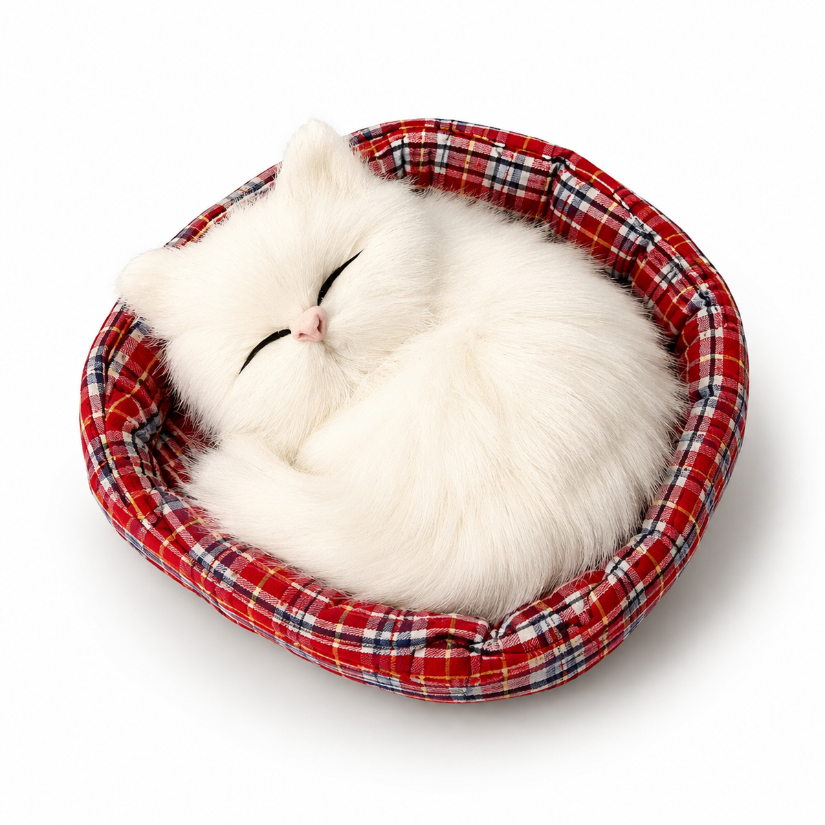Peluche Gatto Addormentato con Cestino Decorativo - Modello 5