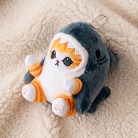 Peluche Gatto Squalo Tigrato Travestito 13cm - Dettaglio materiale