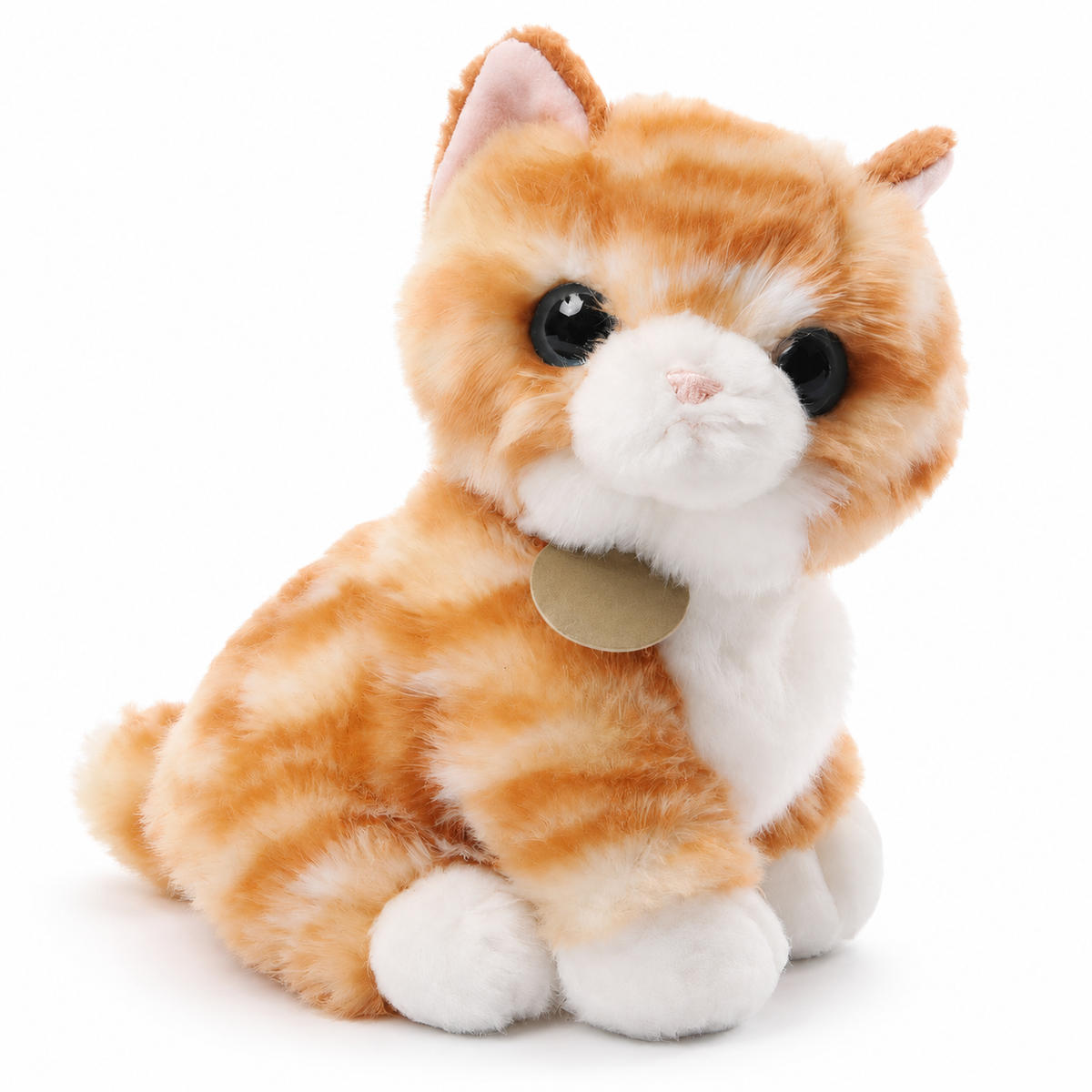 Peluche Gattino dagli Occhi Grandi e Luminosi - Giallo
