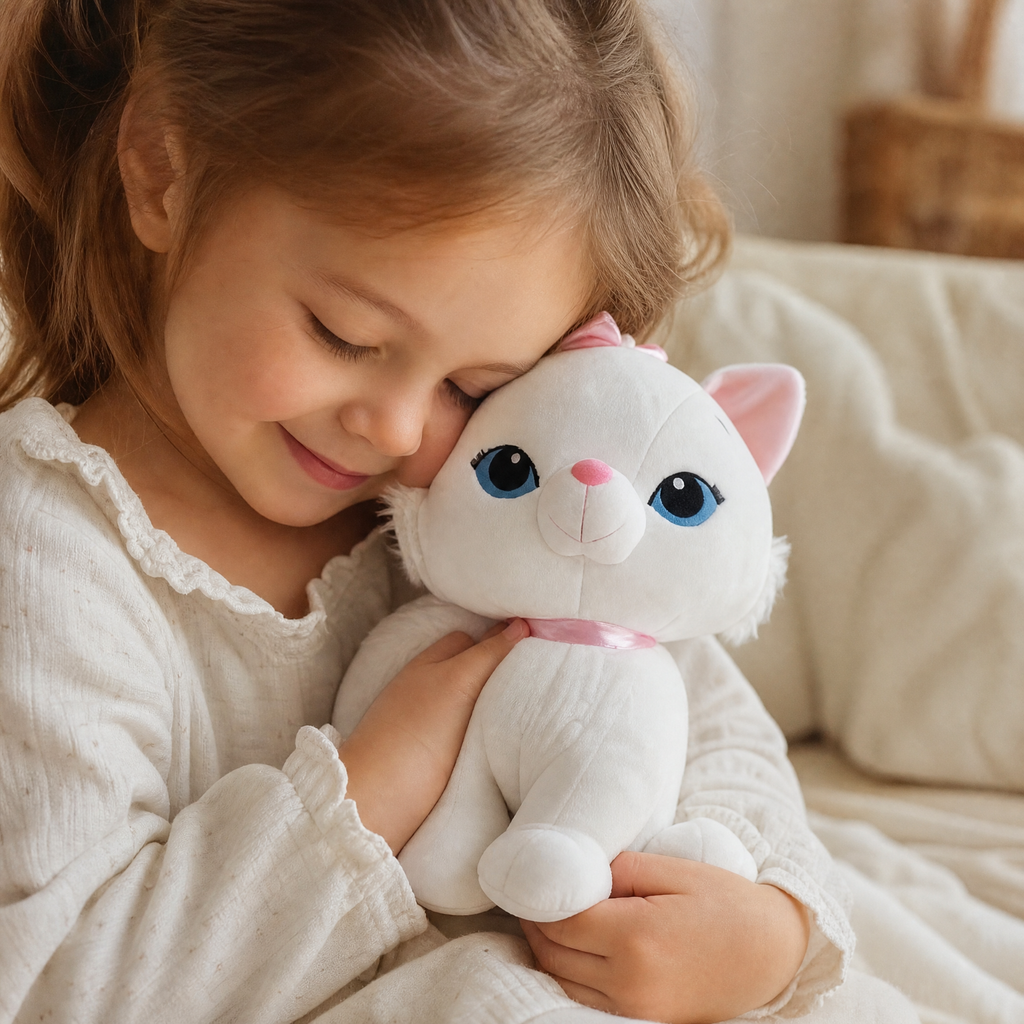 Peluche Gattino Bianco dagli Occhi Blu - Utilizzo cosy in interno