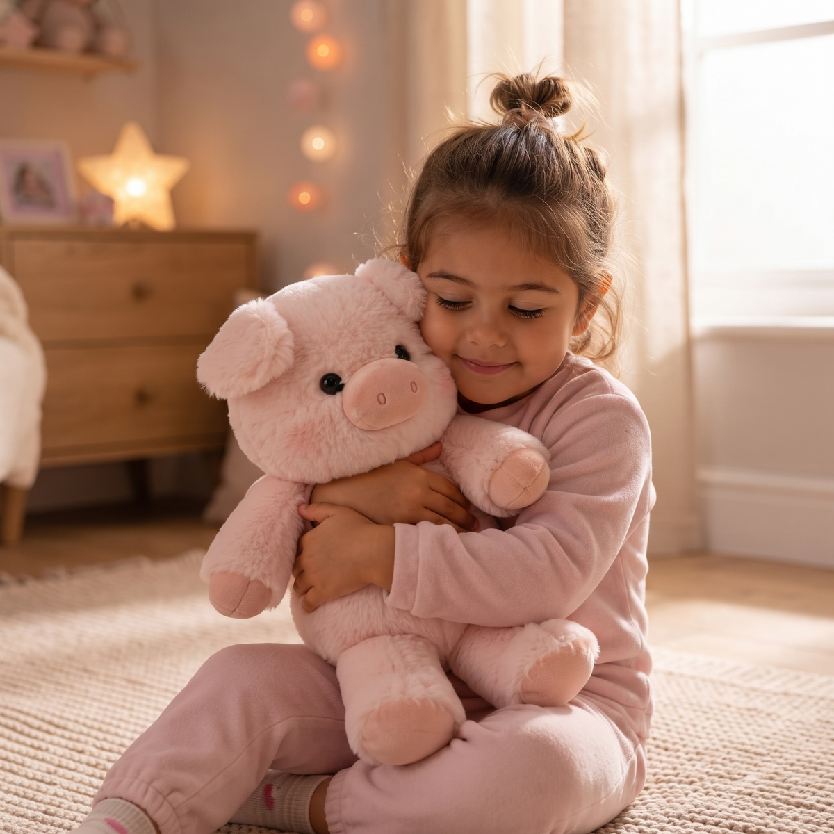 Peluche Maialino che Corre Interattivo - Utilizzo cosy interno