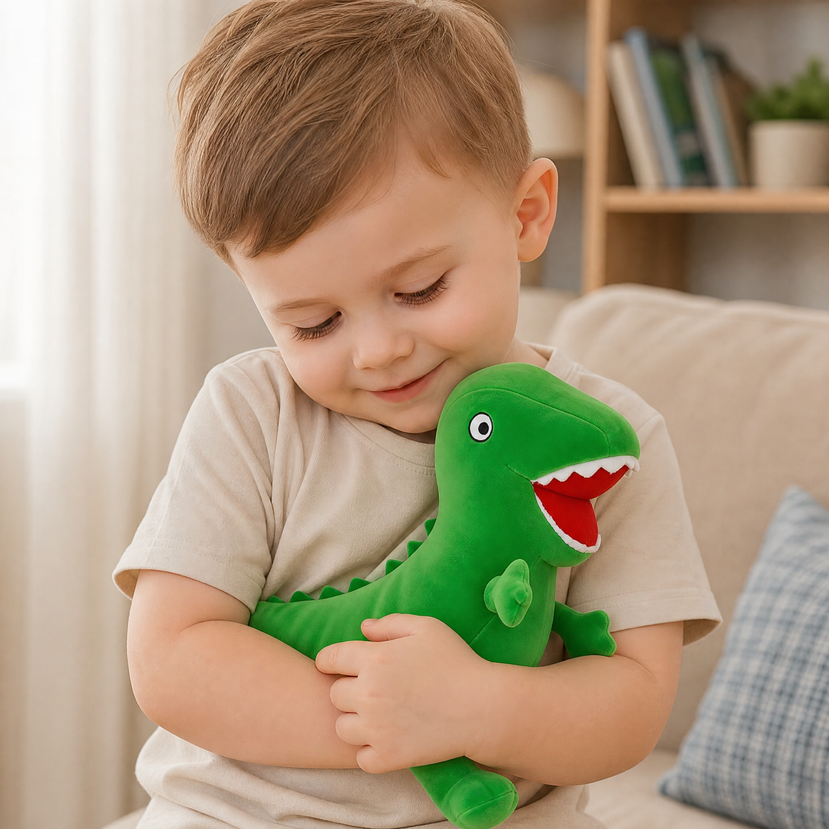 Peluche Dinosauro Verde di George Pig 19cm - Utilizzo cosy in interno
