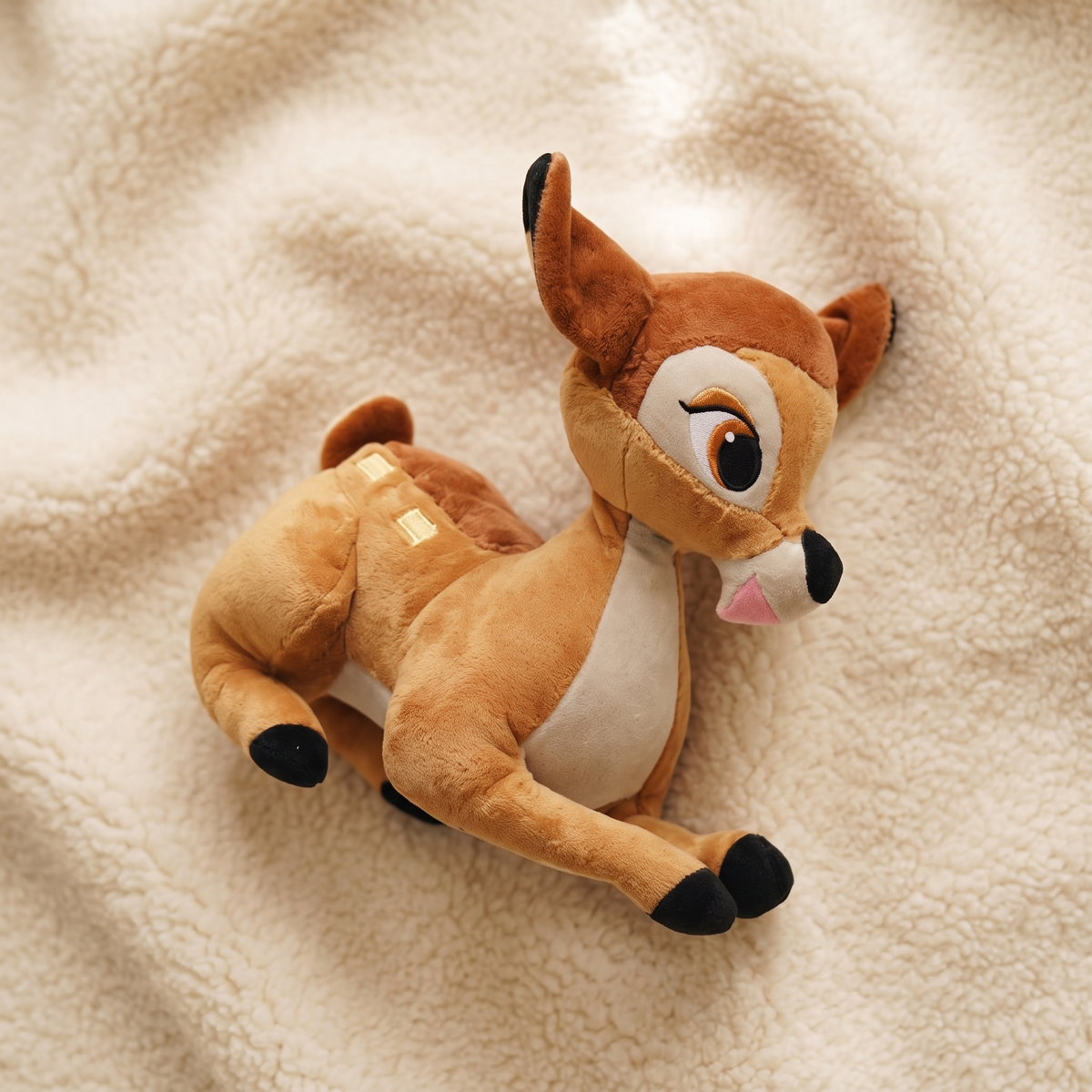 Peluche Cerbiatto Bambi 15cm Seduto - Dettaglio del materiale