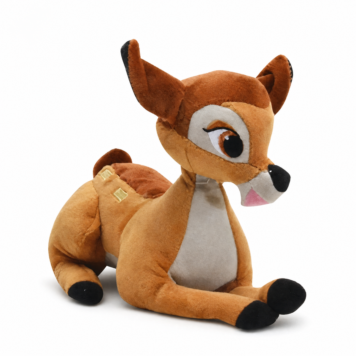 Peluche Cerbiatto Bambi 15cm Seduto - Sfondo bianco frontale