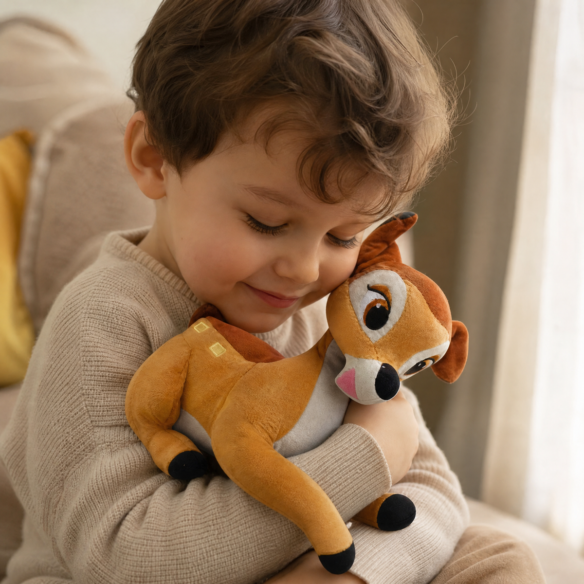 Peluche Cerbiatto Bambi 15cm Seduto - Utilizzo cosy in casa