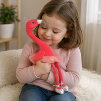 Peluche fenicottero rosa 35cm corona morbido - Utilizzo accogliente in interno