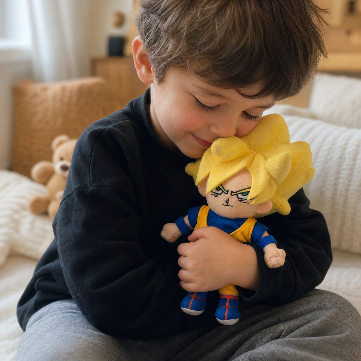 Peluche Goku Super Saiyan - 25 cm - Utilizzo cosy interno