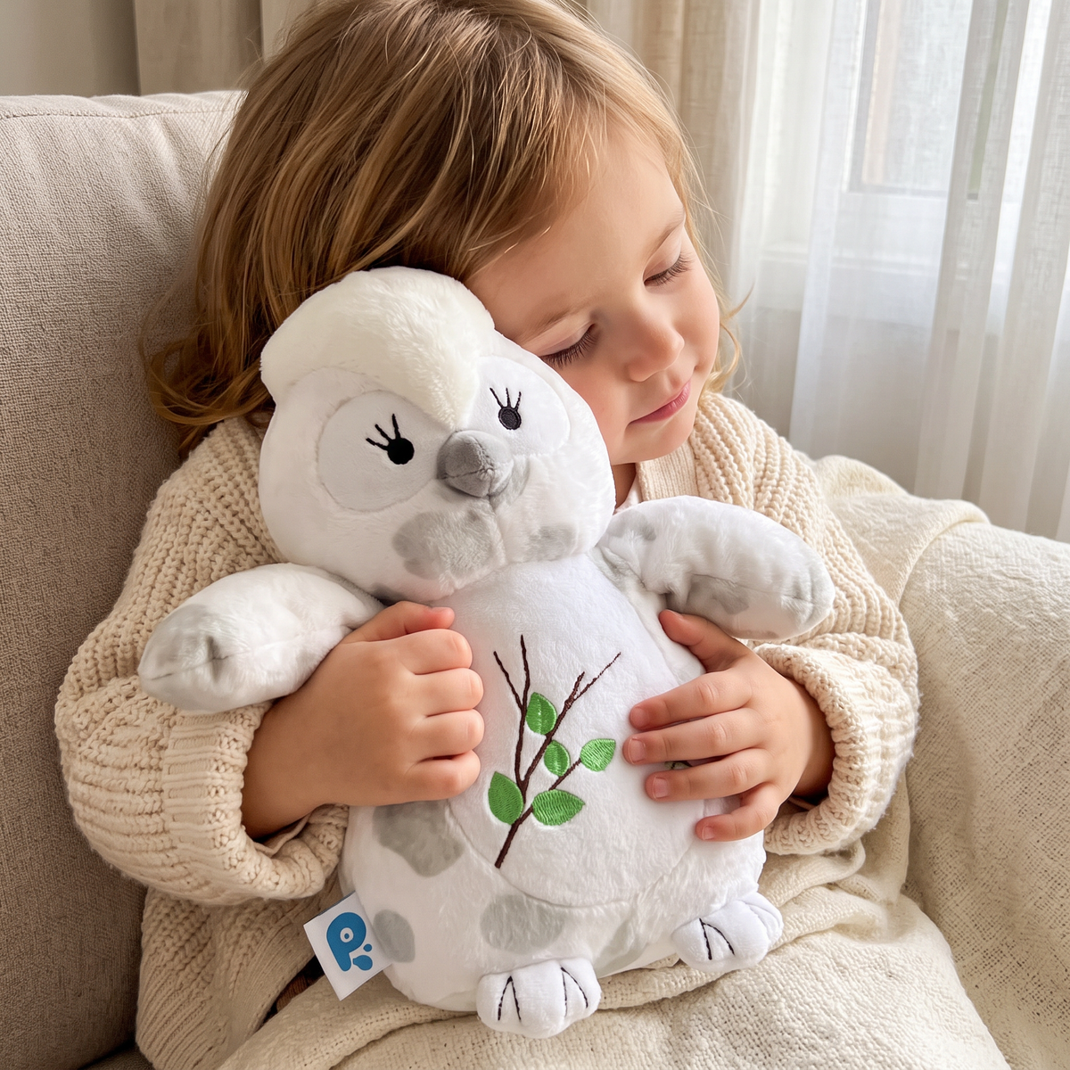 Peluche Gufo Bianco Kawaii 30cm - Utilizzo cosy interno