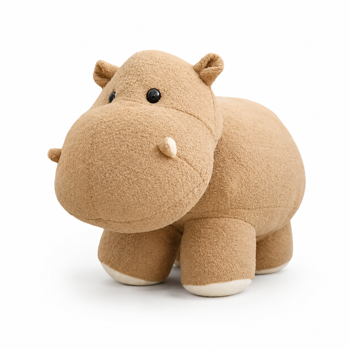 Peluche Ippopotamo in Piedi Beige Quattro Zampe - 20 cm / Beige · 25 cm / Beige · 35 cm / Beige