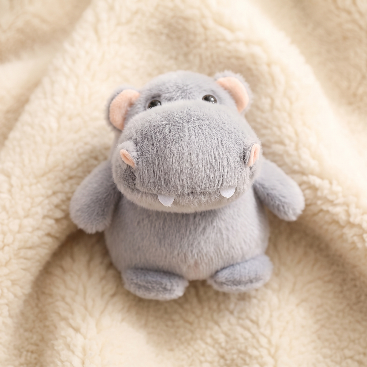 Peluche Ippopotamo Grigio in Tre Taglie - Dettaglio materiale