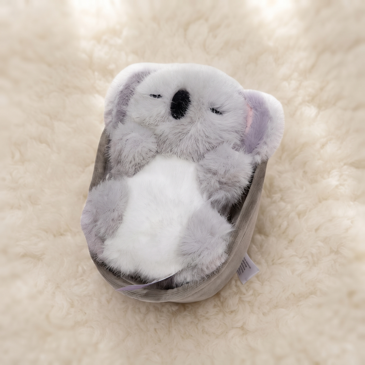 Peluche Koala Addormentato con Nido Morbido - Dettaglio materiale