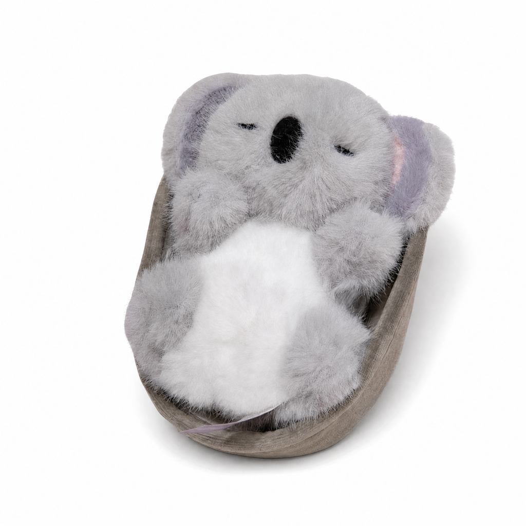 Peluche Koala Addormentato con Nido Morbido - Sfondo bianco frontale