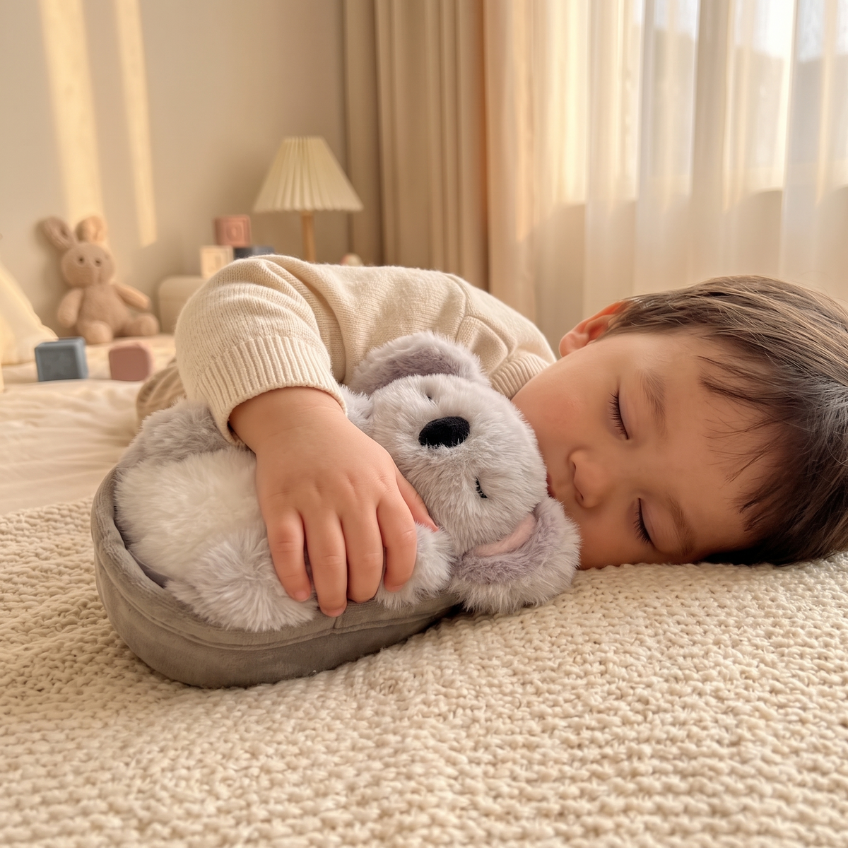 Peluche Koala Addormentato con Nido Morbido - Uso accogliente in interni