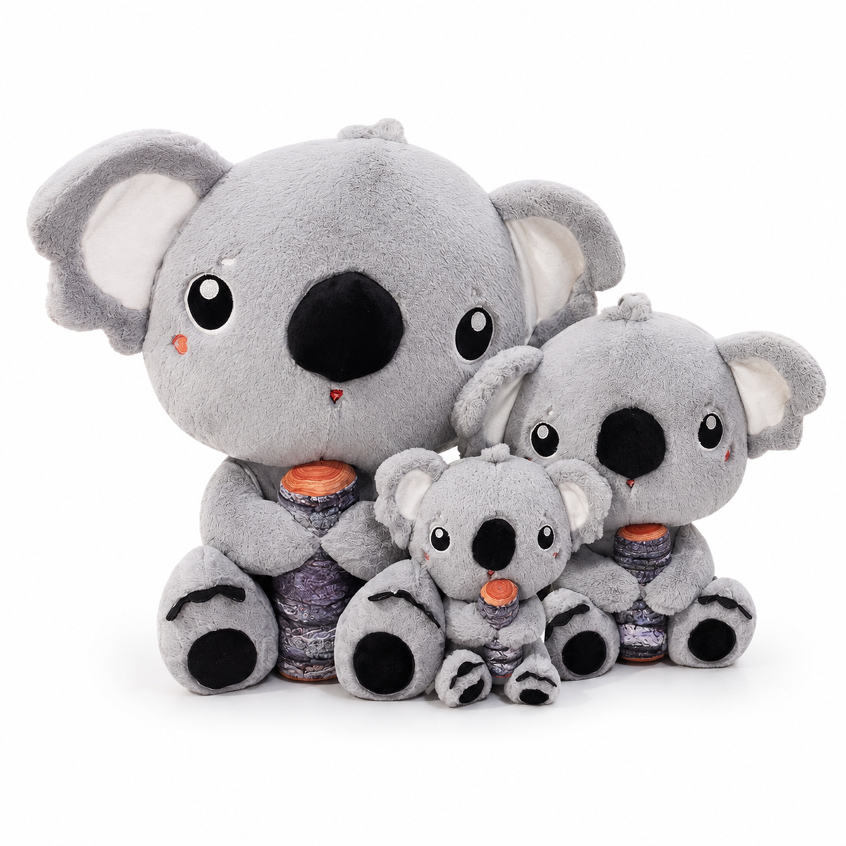 Peluche Koala Grigio con Bambù - 28cm · 43cm · 68cm
