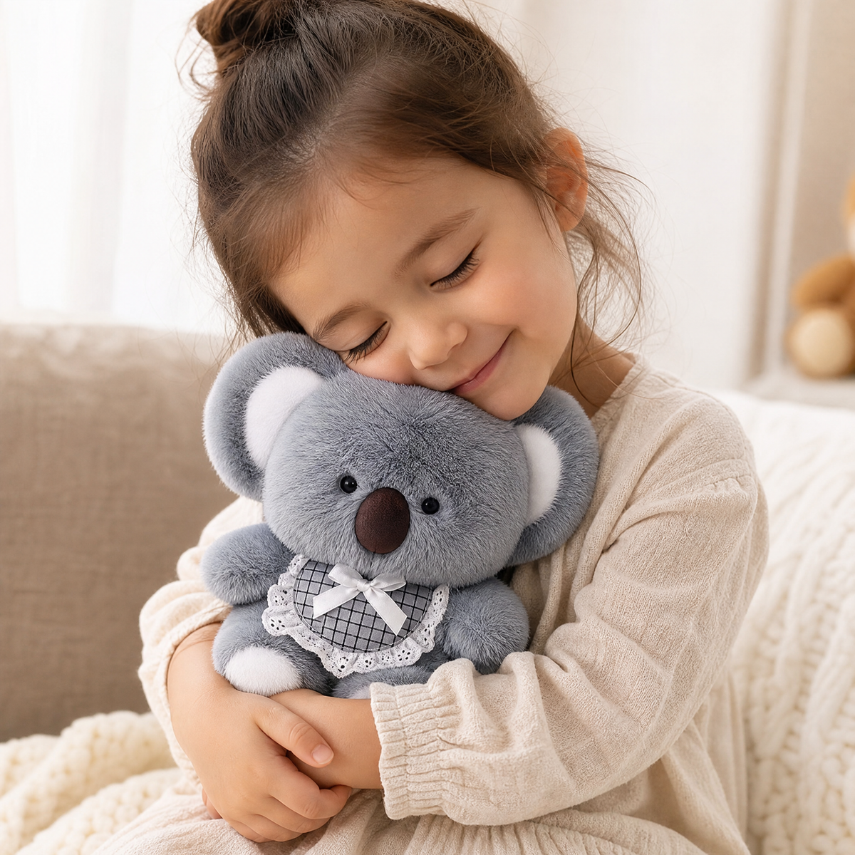 Peluche Koala Grigio Morbido 20 cm - Uso accogliente in interni