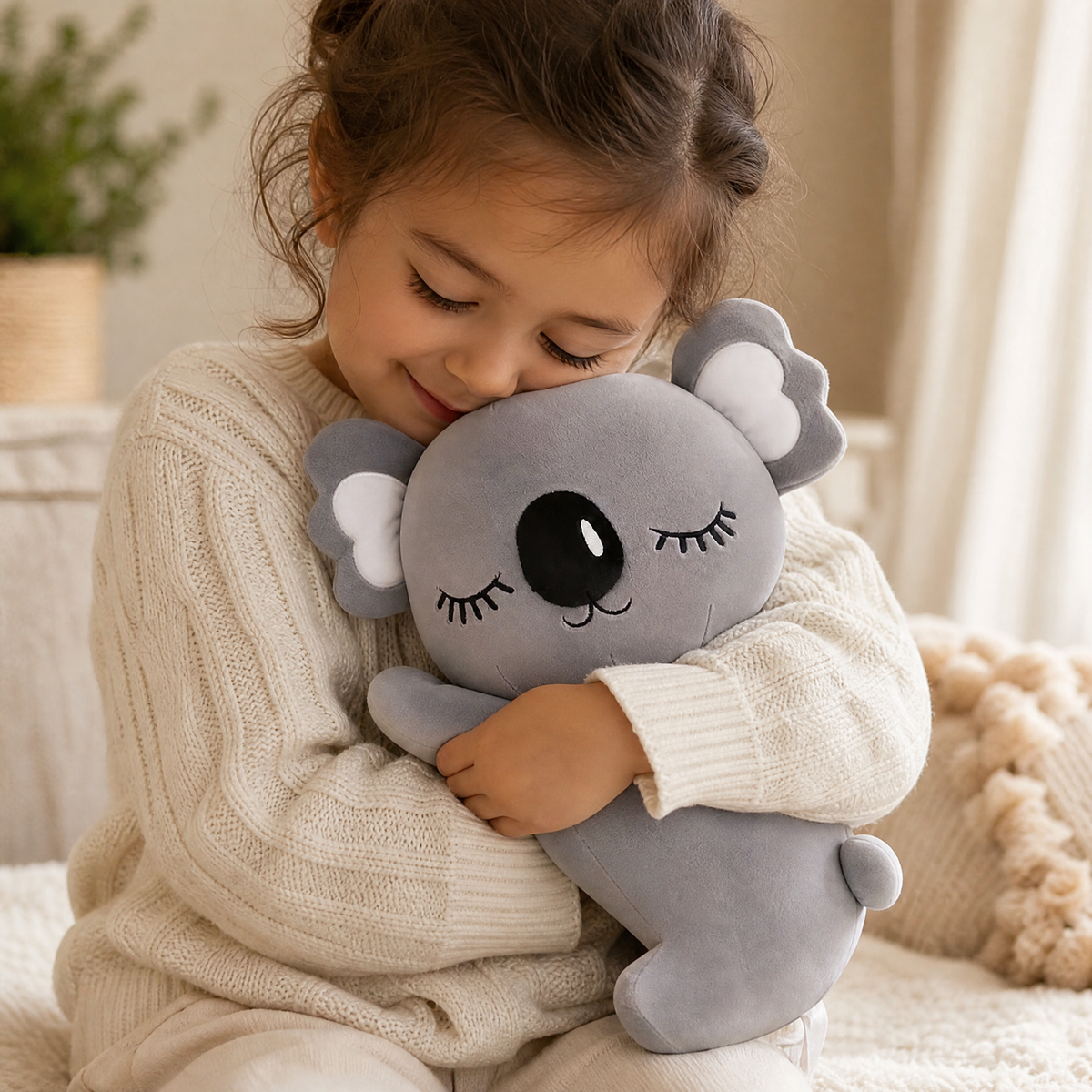 Peluche Koala Cuscino Grigio - Utilizzo cosy interno
