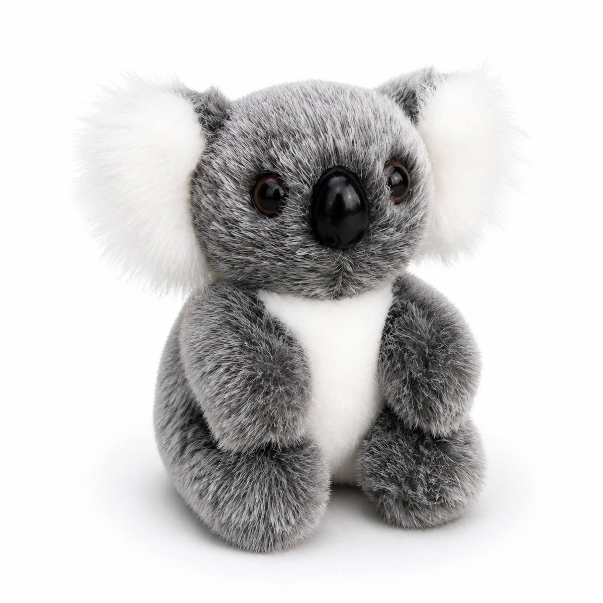 Peluche Koala Realistico Grigio e Bianco - Nero / 16cm · Nero / 12cm