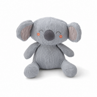 Peluche Koala a Maglia Blu Grigio 20 cm - Sfondo bianco frontale