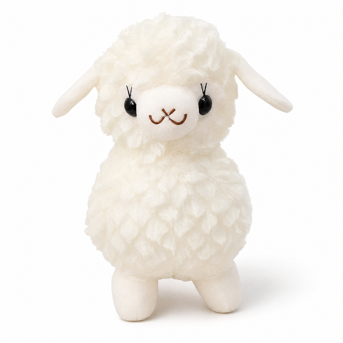 Peluche Lama Bebè Bianco Doudou 20cm - Sfondo bianco frontale
