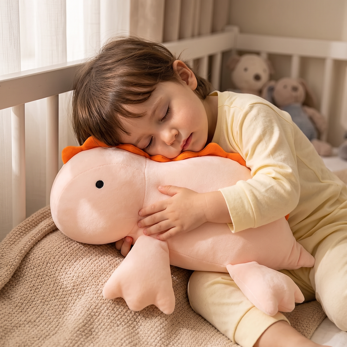 Peluche Pesante Dinosauro Rosa - Utilizzo cosy interno