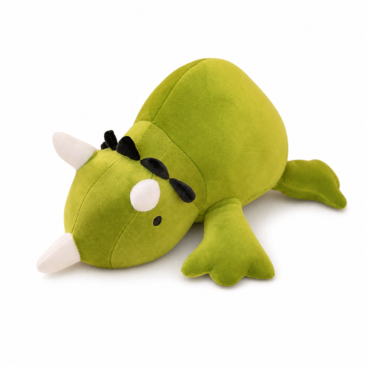Peluche Pesante Dinosauro Verde - sfondo bianco Frontale