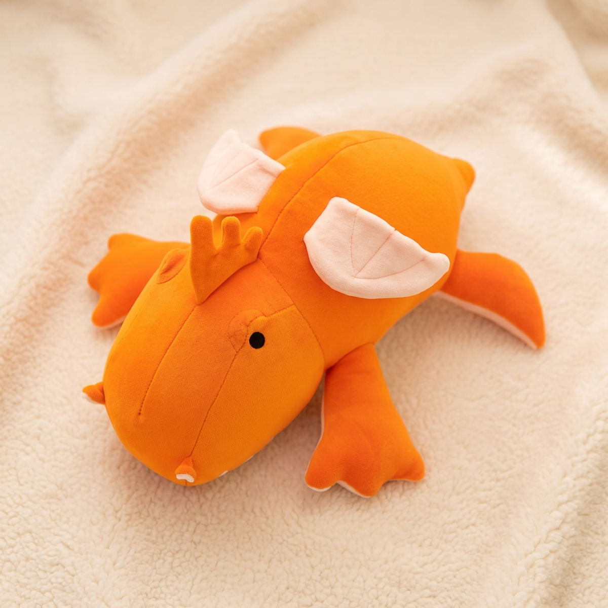Peluche Pesante Drago Arancione - Dettaglio materiale