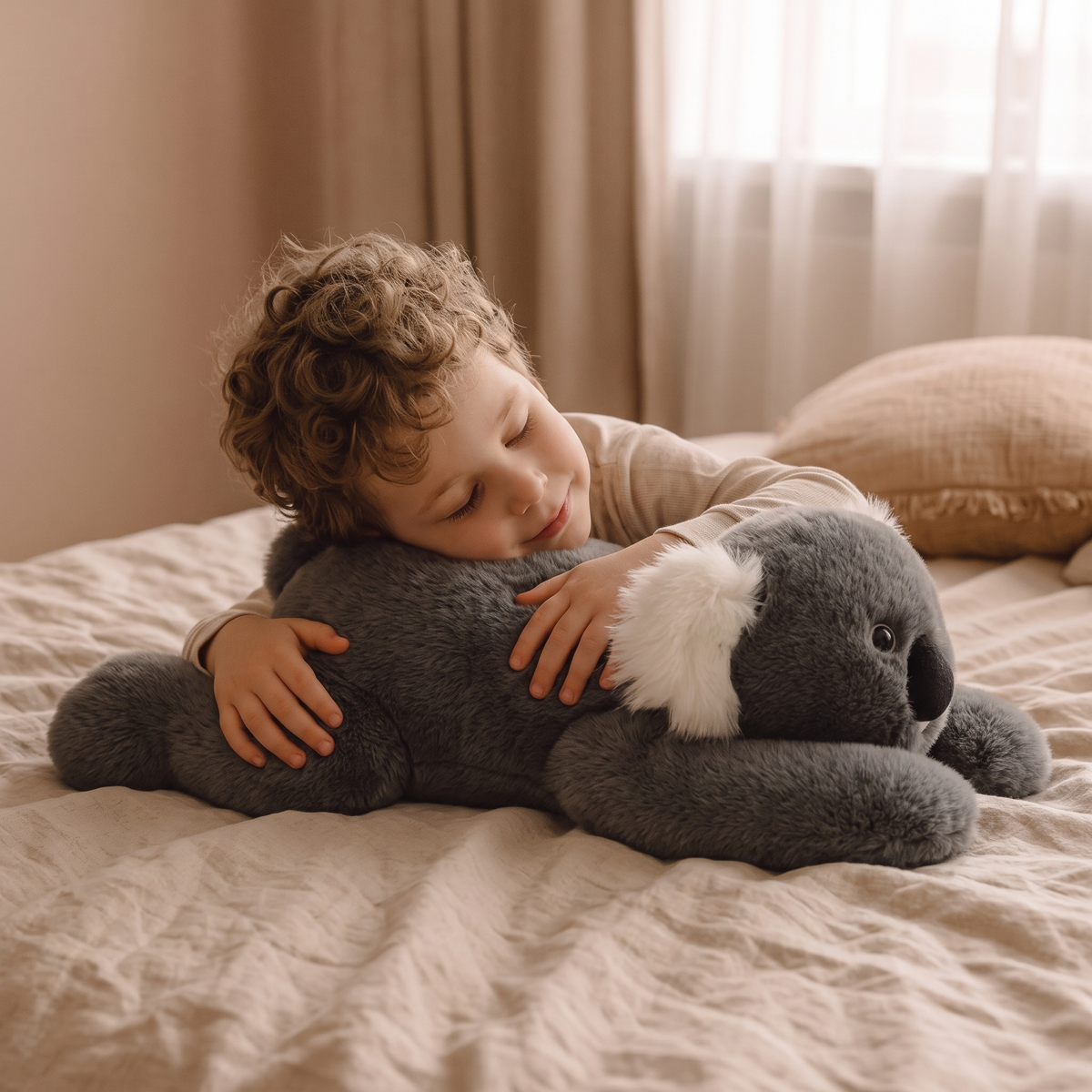 Peluche Ponderato Koala Grigio Rilassante - Utilizzo accogliente in casa