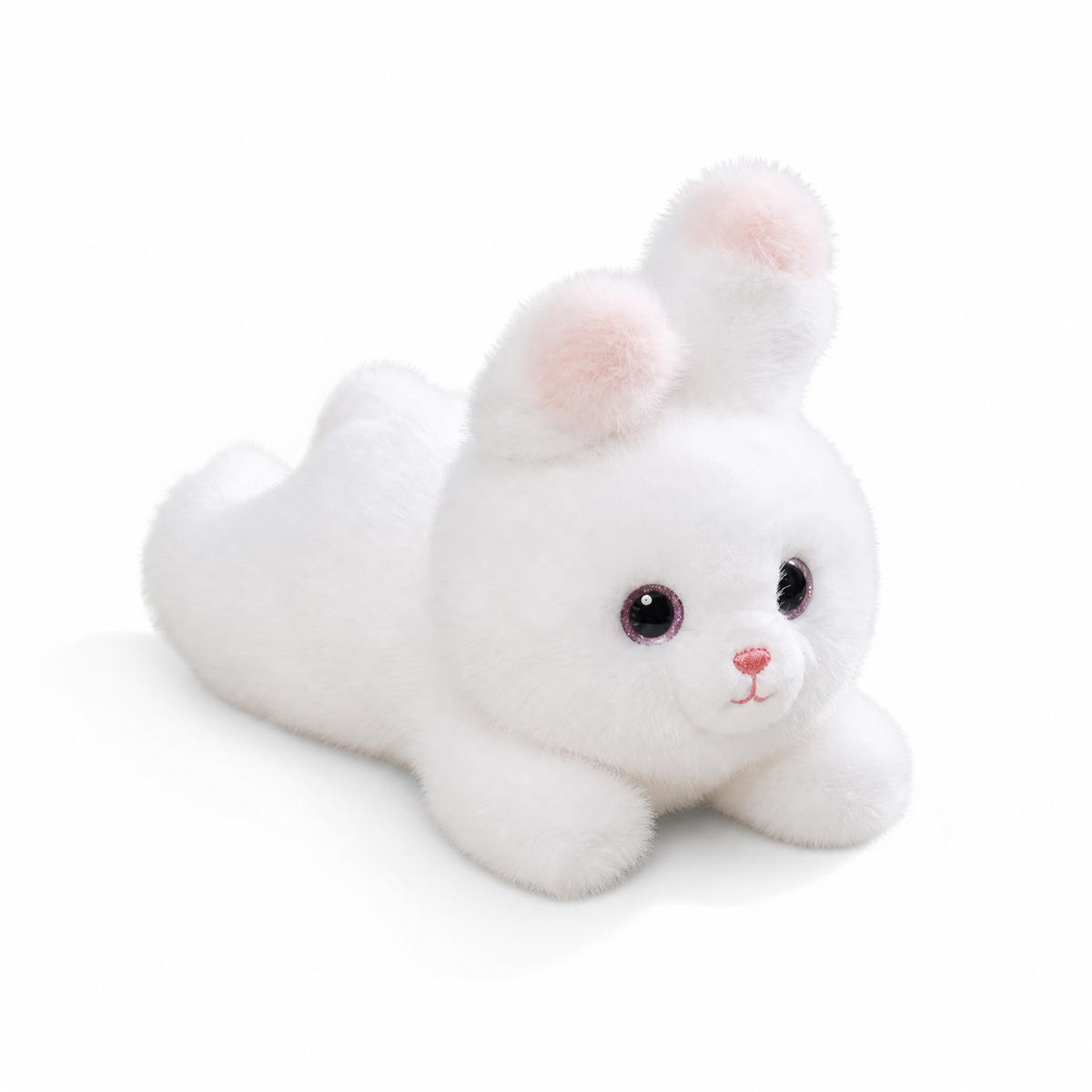 Peluche Pesante Coniglio Bianco 30 cm - Sfondo bianco frontale