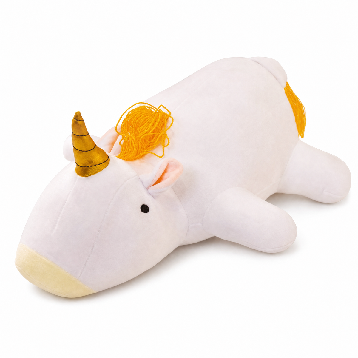 Peluche Pesante Unicorno Bianco - sfondo bianco Frontale