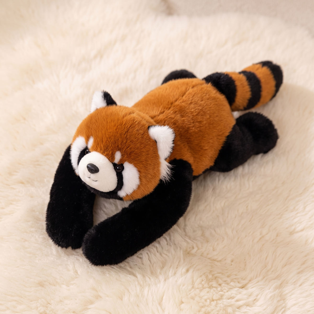 Peluche Ponderato Panda Rosso 30 cm - Dettaglio materiale