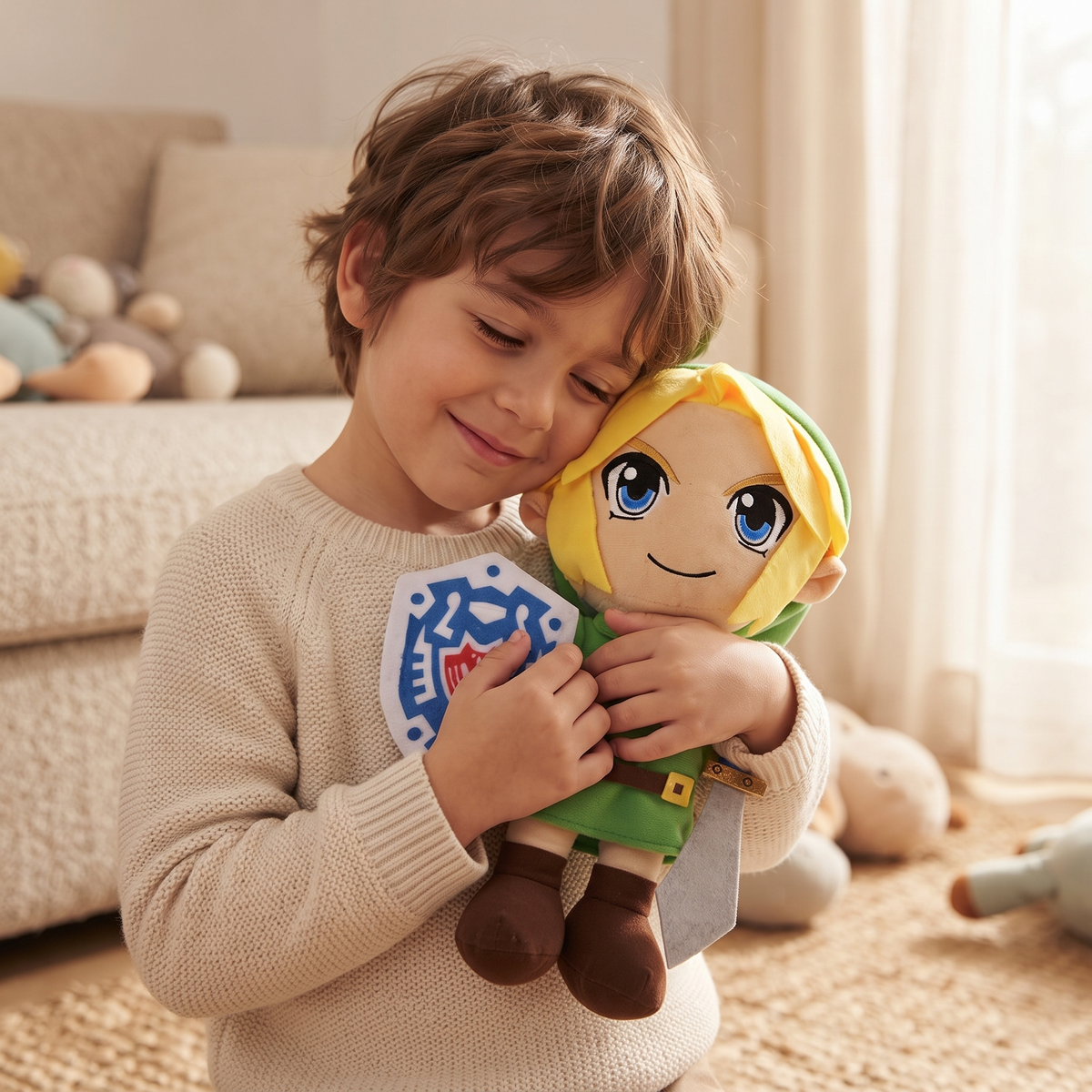 Peluche Link Zelda con Spada e Scudo - Utilizzo cosy in casa