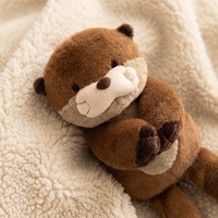Peluche Lontra Realistica Marrone 27 cm - Dettaglio del materiale