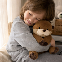 Peluche Lontra Realistica Marrone 27 cm - Utilizzo accogliente in interni
